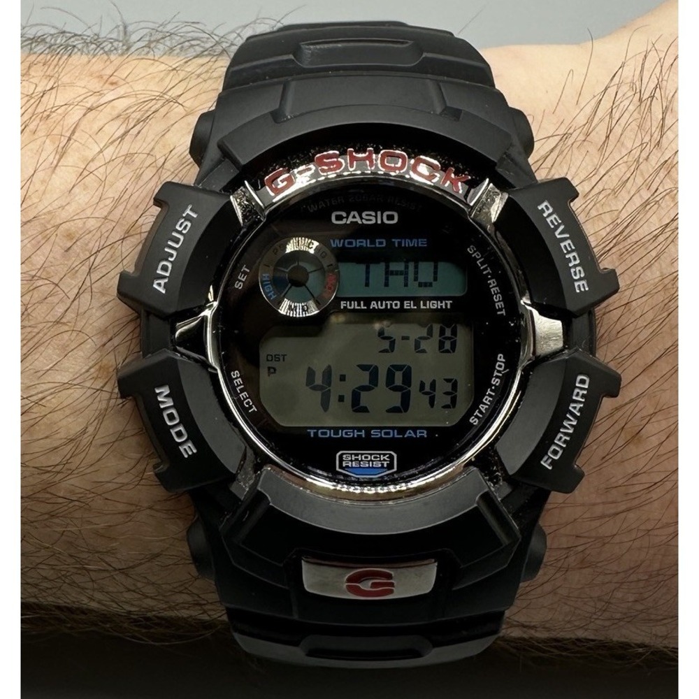 Casio G-Shock G-2310R Watch Men 46mm Digital Black Alarm Chrono Solar Works